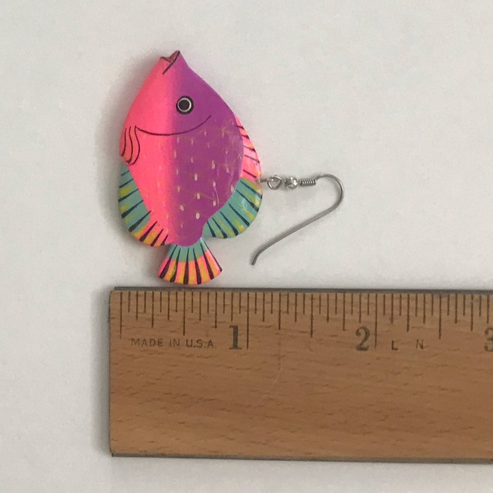 Colorful Fish Earrings - Picture 5 of 5